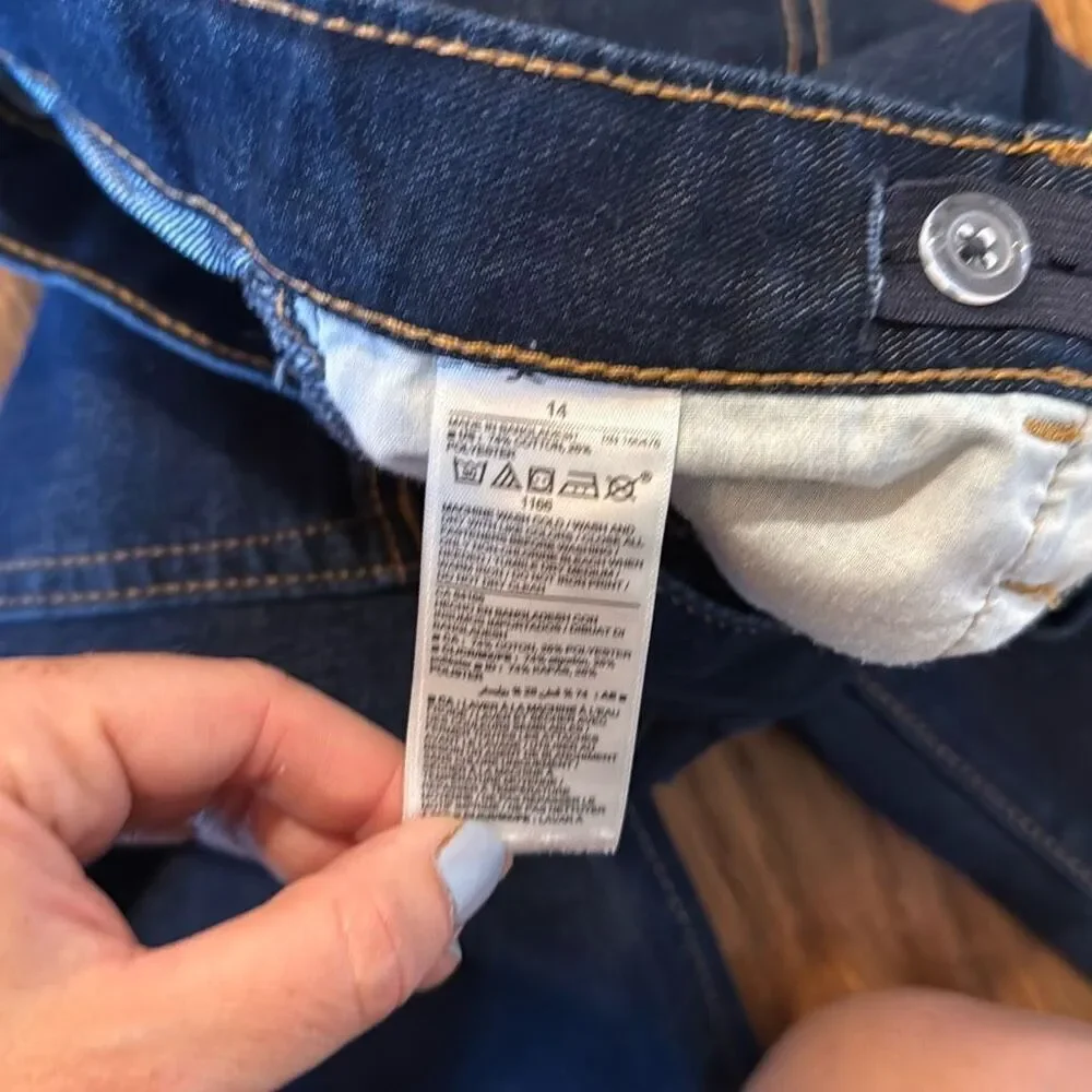 Old Navy boys skinny jeans dark wash size 14